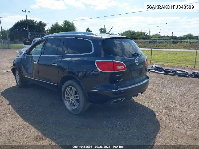 5GAKRAKD1FJ348589 2015 Buick Enclave Convenience