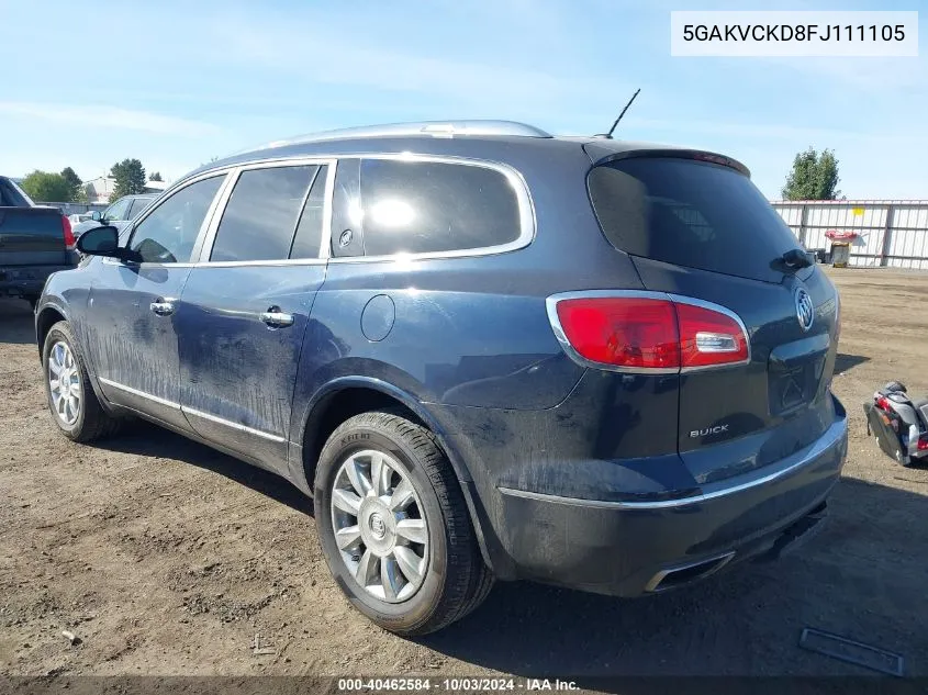 2015 Buick Enclave Premium VIN: 5GAKVCKD8FJ111105 Lot: 40462584