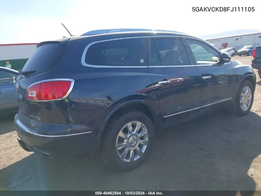 2015 Buick Enclave Premium VIN: 5GAKVCKD8FJ111105 Lot: 40462584