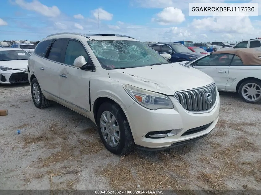 2015 Buick Enclave VIN: 5GAKRCKD3FJ117530 Lot: 40523532