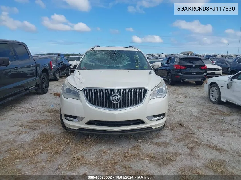 2015 Buick Enclave VIN: 5GAKRCKD3FJ117530 Lot: 40523532