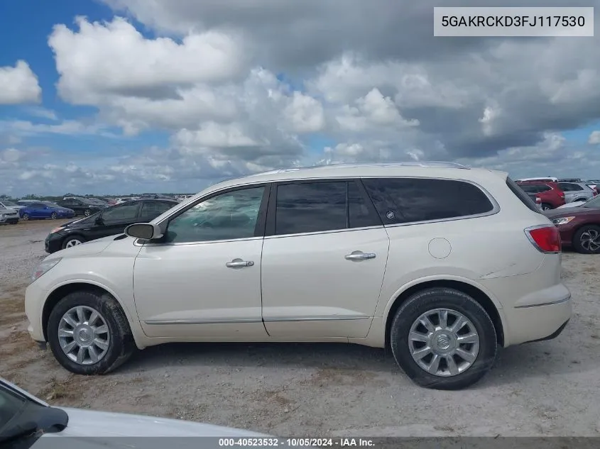 2015 Buick Enclave VIN: 5GAKRCKD3FJ117530 Lot: 40523532