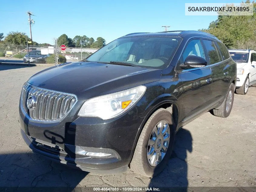 2015 Buick Enclave Leather VIN: 5GAKRBKDXFJ214895 Lot: 40547083