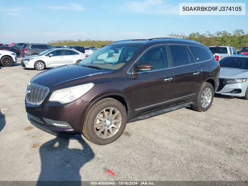 2015 Buick Enclave Leather VIN: 5GAKRBKD9FJ374105 Lot: 40550945