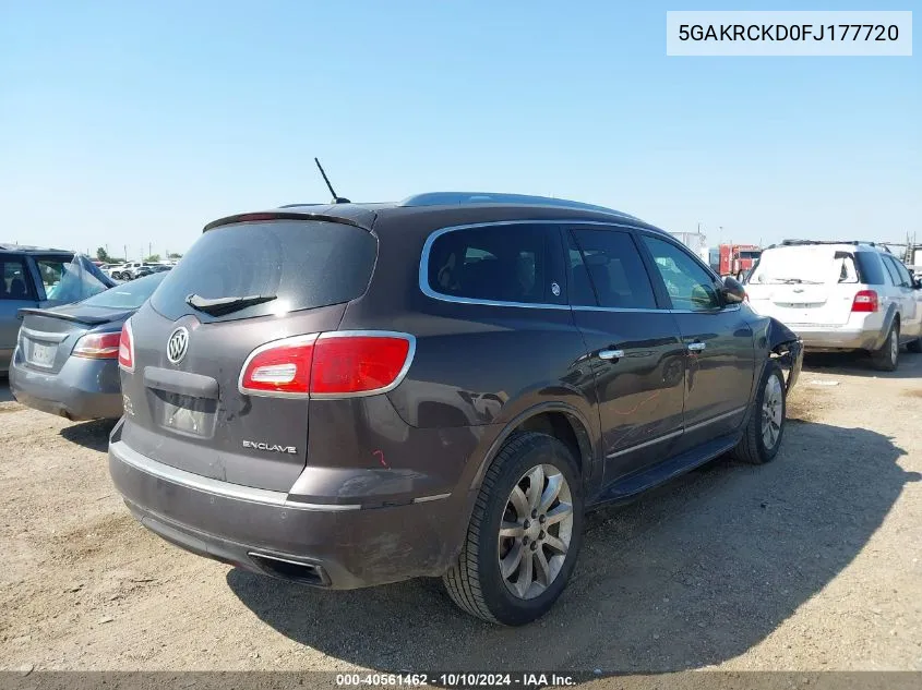 2015 Buick Enclave Premium VIN: 5GAKRCKD0FJ177720 Lot: 40561462