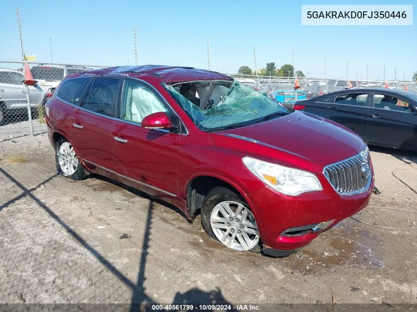 2015 Buick Enclave Convenience VIN: 5GAKRAKD0FJ350446 Lot: 40561799