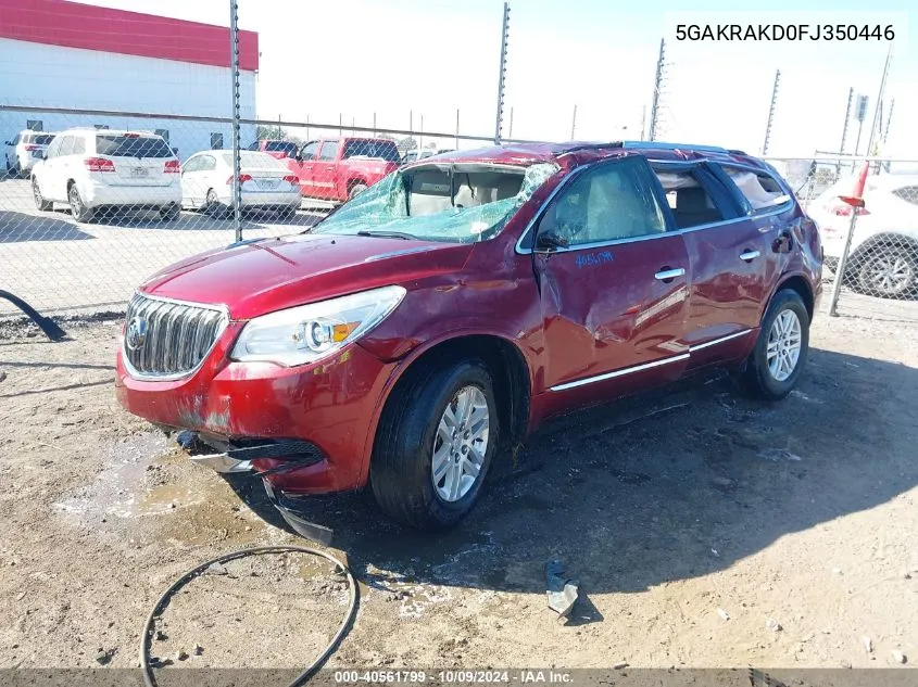 2015 Buick Enclave Convenience VIN: 5GAKRAKD0FJ350446 Lot: 40561799