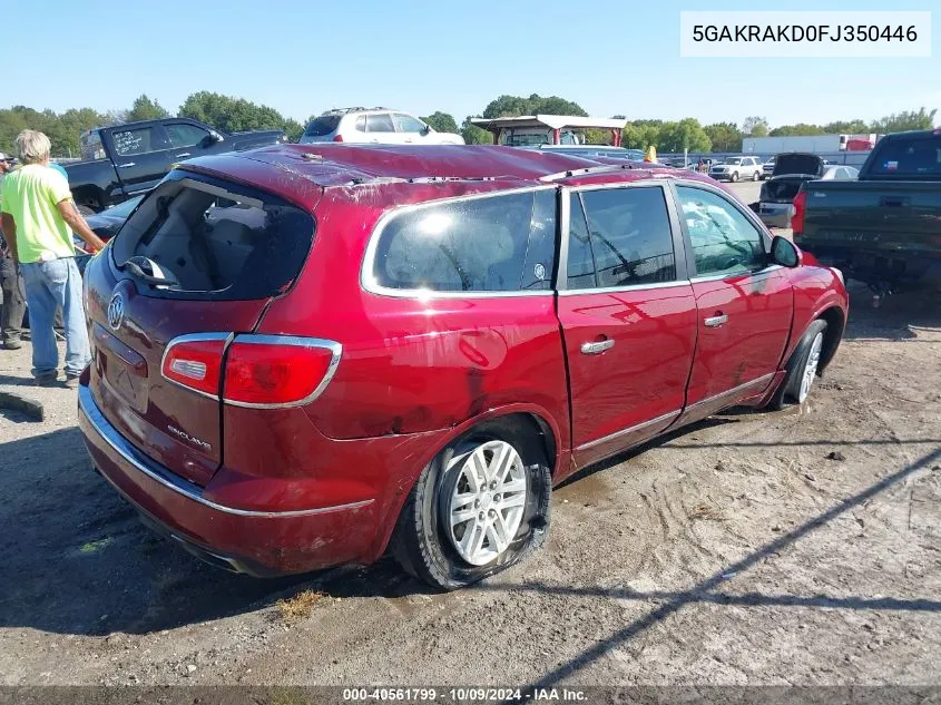 2015 Buick Enclave Convenience VIN: 5GAKRAKD0FJ350446 Lot: 40561799