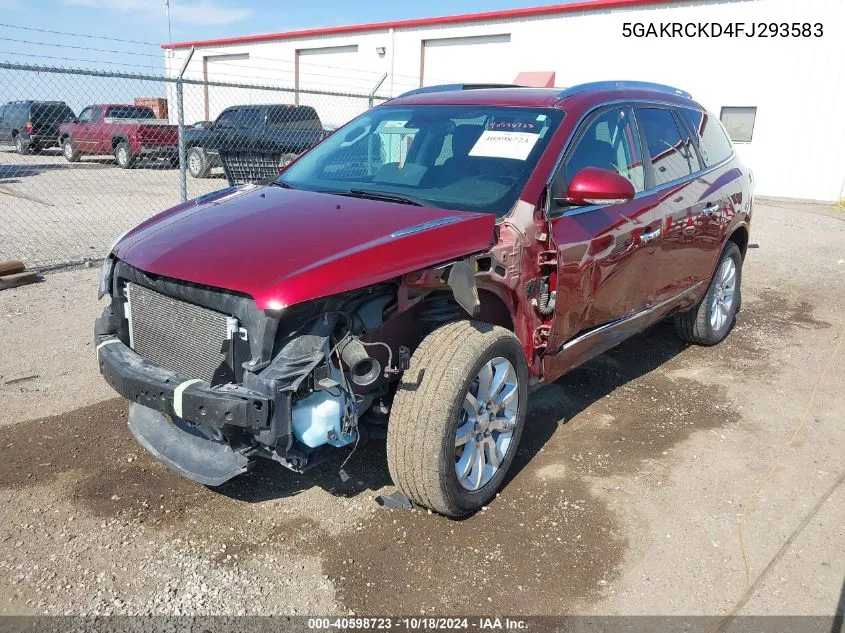 2015 Buick Enclave Premium VIN: 5GAKRCKD4FJ293583 Lot: 40598723