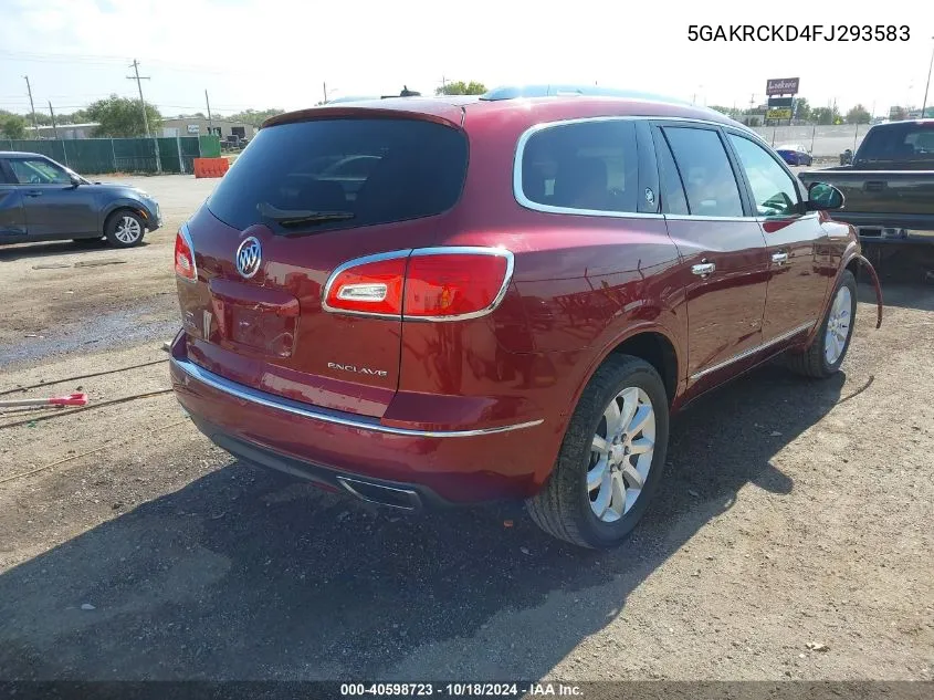 2015 Buick Enclave Premium VIN: 5GAKRCKD4FJ293583 Lot: 40598723