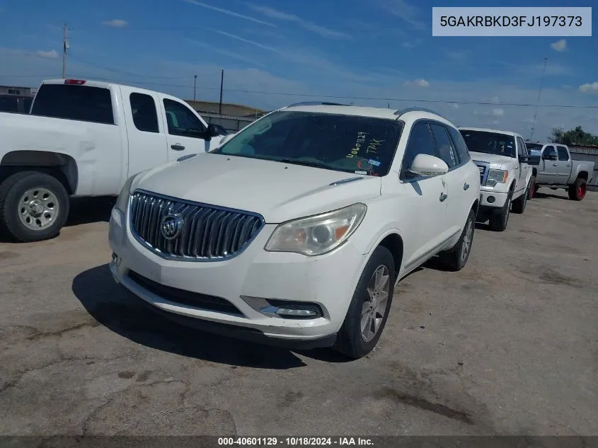 2015 Buick Enclave Leather VIN: 5GAKRBKD3FJ197373 Lot: 40601129