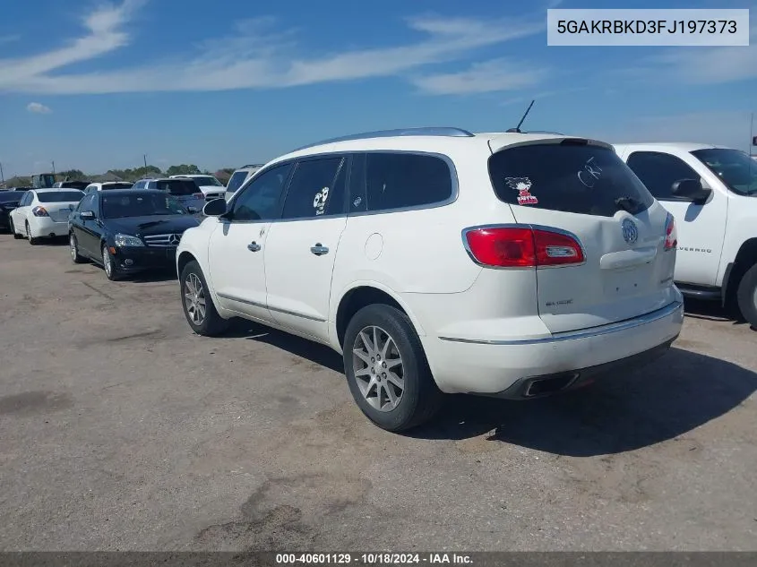 2015 Buick Enclave Leather VIN: 5GAKRBKD3FJ197373 Lot: 40601129