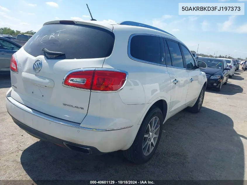 2015 Buick Enclave Leather VIN: 5GAKRBKD3FJ197373 Lot: 40601129