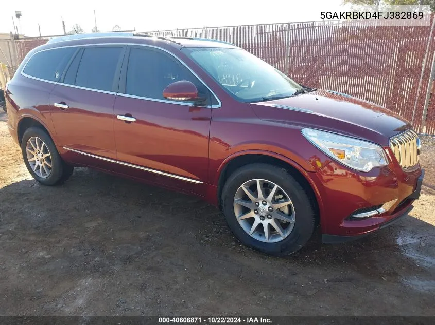 2015 Buick Enclave Leather VIN: 5GAKRBKD4FJ382869 Lot: 40606871