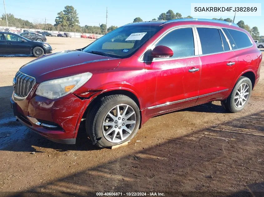 2015 Buick Enclave Leather VIN: 5GAKRBKD4FJ382869 Lot: 40606871