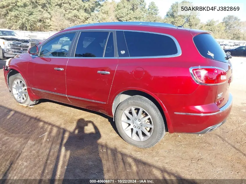 2015 Buick Enclave Leather VIN: 5GAKRBKD4FJ382869 Lot: 40606871