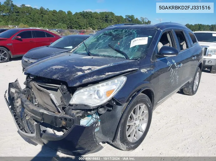 2015 Buick Enclave Leather VIN: 5GAKRBKD2FJ331516 Lot: 40615653