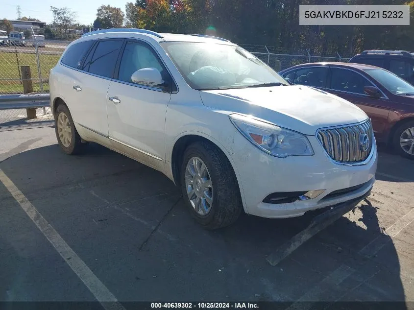 2015 Buick Enclave Leather VIN: 5GAKVBKD6FJ215232 Lot: 40639302