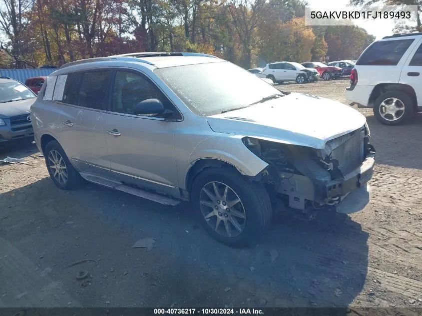 2015 Buick Enclave Leather VIN: 5GAKVBKD1FJ189493 Lot: 40736217