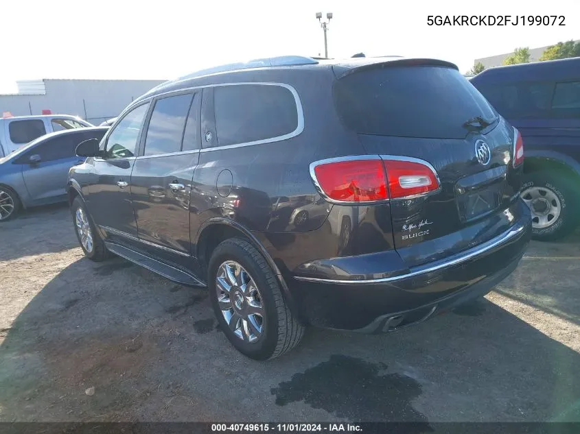 2015 Buick Enclave Premium VIN: 5GAKRCKD2FJ199072 Lot: 40749615