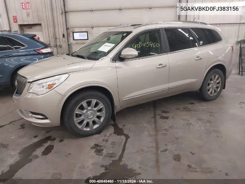 2015 Buick Enclave Leather VIN: 5GAKVBKD0FJ383156 Lot: 40845460