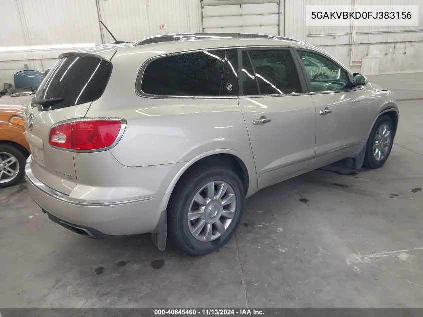 2015 Buick Enclave Leather VIN: 5GAKVBKD0FJ383156 Lot: 40845460