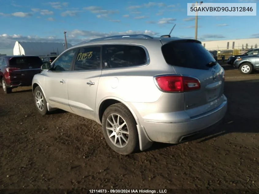 5GAKVBKD9GJ312846 2016 Buick Enclave