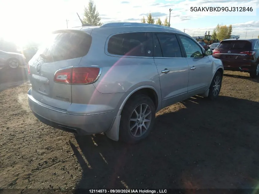 2016 Buick Enclave VIN: 5GAKVBKD9GJ312846 Lot: 12114573