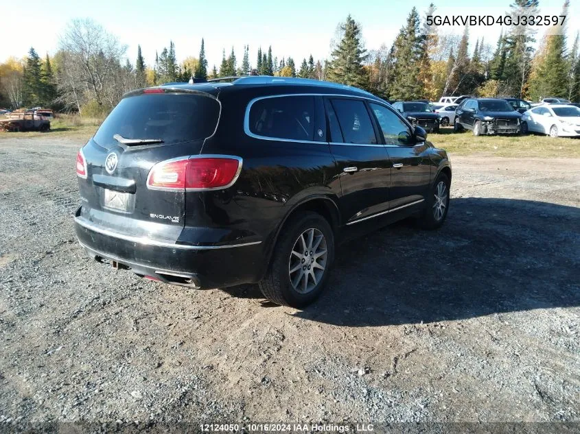 2016 Buick Enclave VIN: 5GAKVBKD4GJ332597 Lot: 12124050