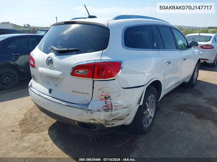 5GAKRAKD7GJ147717 2016 Buick Enclave