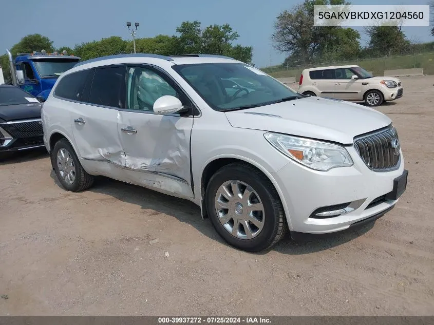 5GAKVBKDXG1204560 2016 Buick Enclave Leather