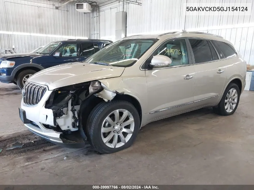 2016 Buick Enclave Premium VIN: 5GAKVCKD5GJ154124 Lot: 39997766