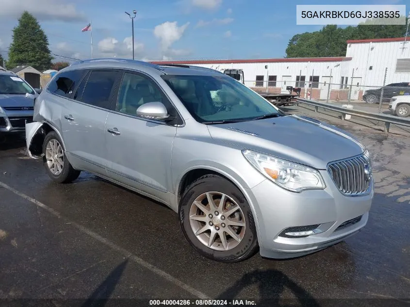 2016 Buick Enclave Leather VIN: 5GAKRBKD6GJ338535 Lot: 40004286