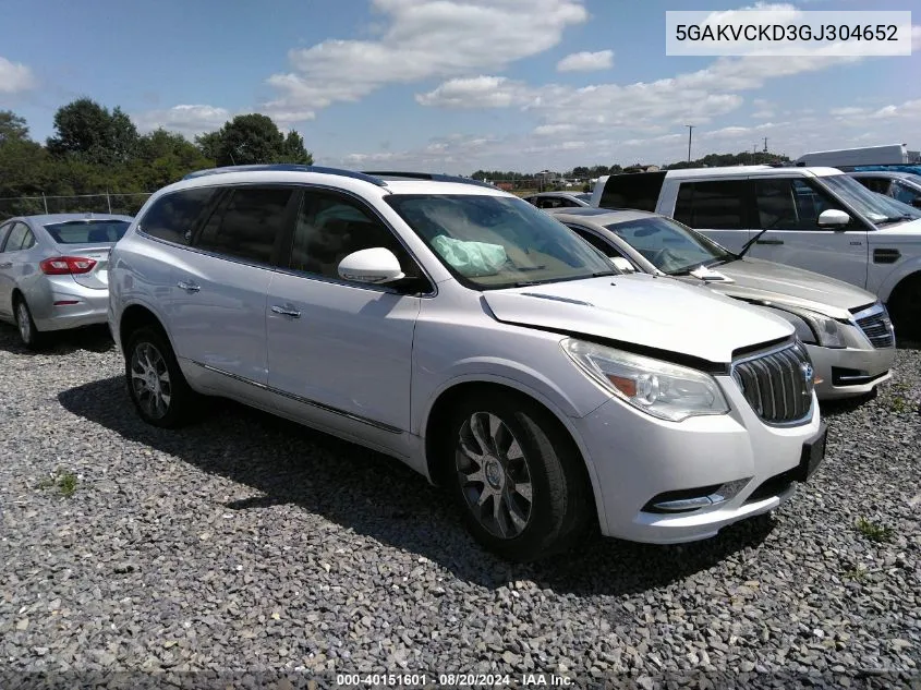 2016 Buick Enclave Premium VIN: 5GAKVCKD3GJ304652 Lot: 40151601