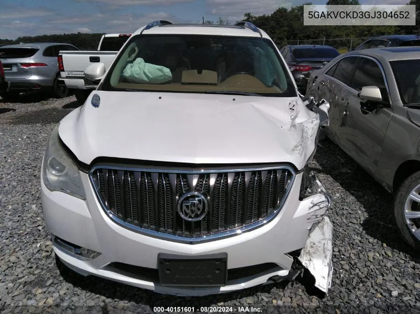 5GAKVCKD3GJ304652 2016 Buick Enclave Premium