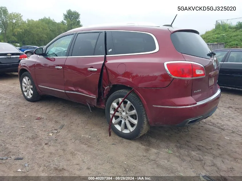 2016 Buick Enclave Premium VIN: 5GAKVCKD5GJ325020 Lot: 40207384