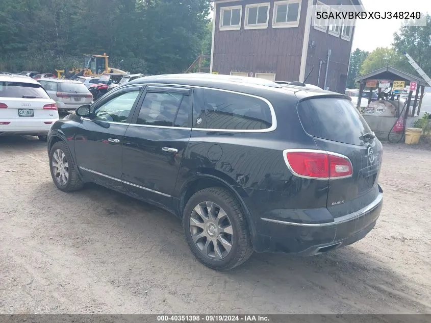 5GAKVBKDXGJ348240 2016 Buick Enclave Leather