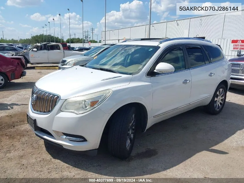 2016 Buick Enclave Premium VIN: 5GAKRCKD7GJ286144 Lot: 40377699