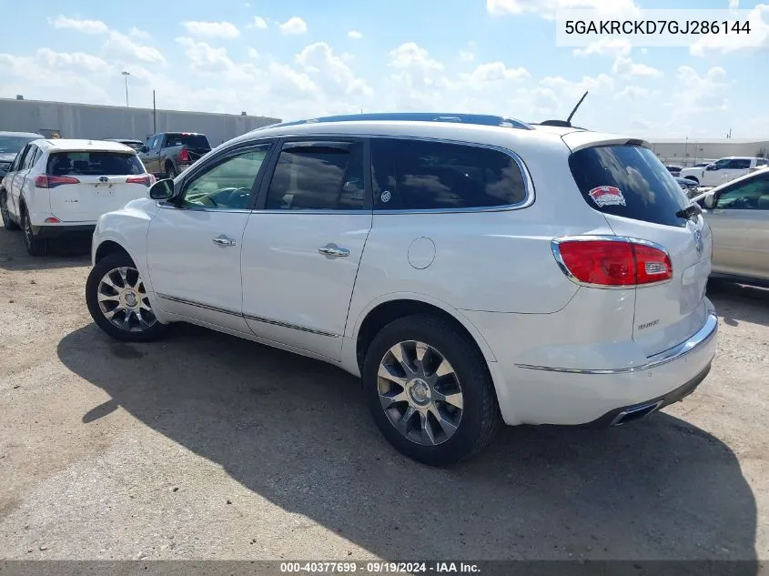 2016 Buick Enclave Premium VIN: 5GAKRCKD7GJ286144 Lot: 40377699