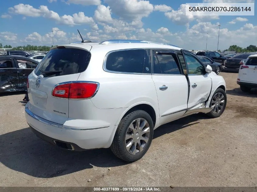 2016 Buick Enclave Premium VIN: 5GAKRCKD7GJ286144 Lot: 40377699