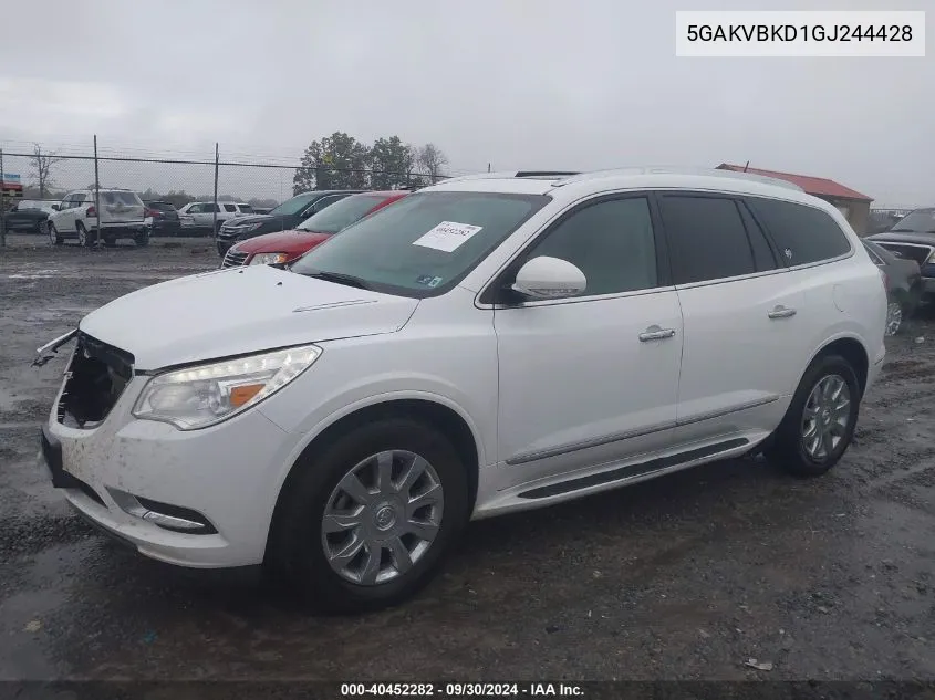 2016 Buick Enclave Leather VIN: 5GAKVBKD1GJ244428 Lot: 40452282