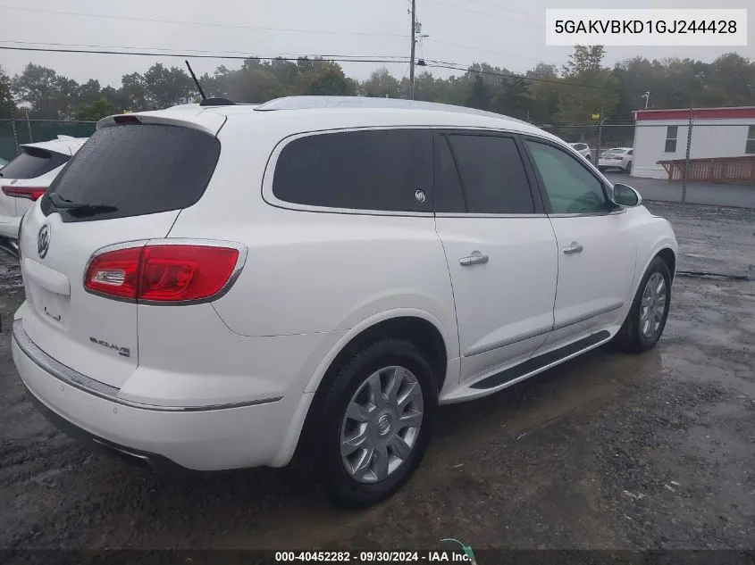 5GAKVBKD1GJ244428 2016 Buick Enclave Leather