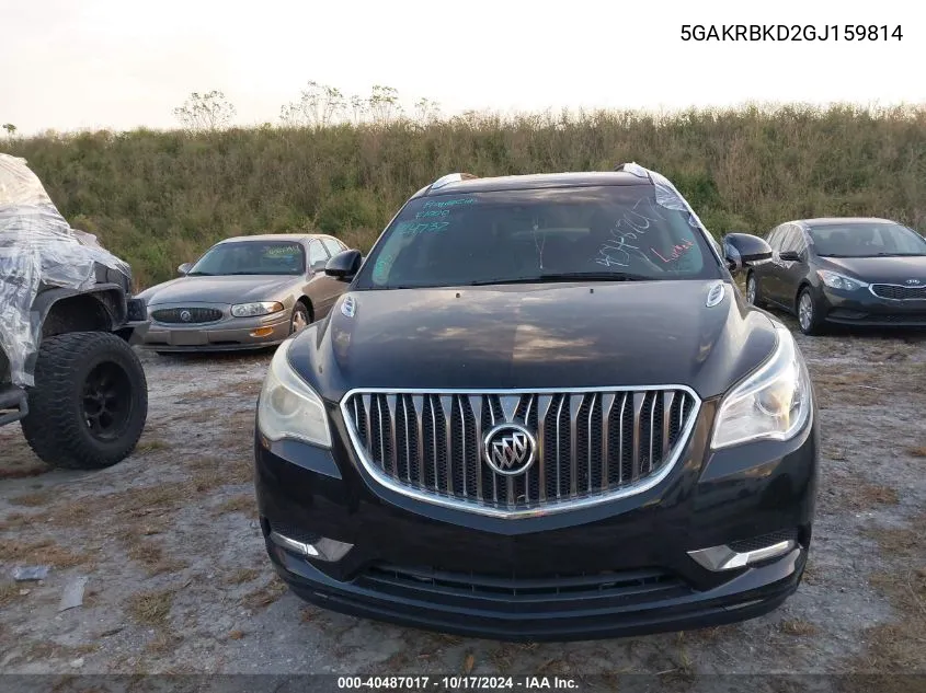 2016 Buick Enclave Leather VIN: 5GAKRBKD2GJ159814 Lot: 40487017