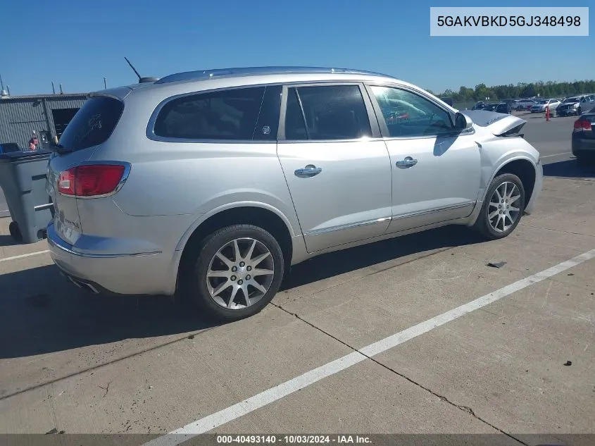 5GAKVBKD5GJ348498 2016 Buick Enclave Leather