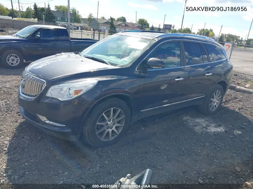 2016 Buick Enclave Leather VIN: 5GAKVBKD9GJ186956 Lot: 40535508