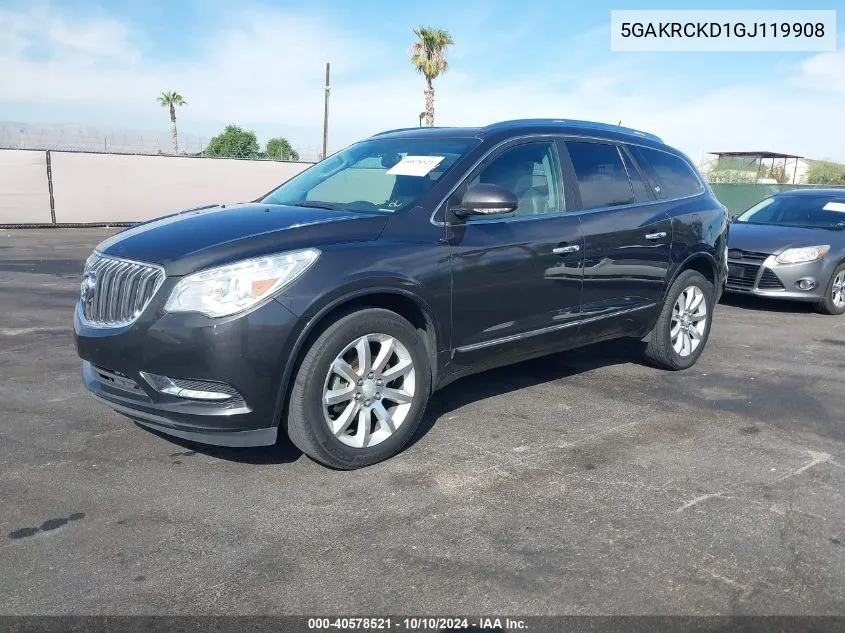 2016 Buick Enclave Premium VIN: 5GAKRCKD1GJ119908 Lot: 40578521