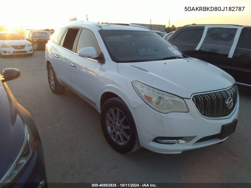 2016 Buick Enclave Leather VIN: 5GAKRBKD8GJ182787 Lot: 40583935