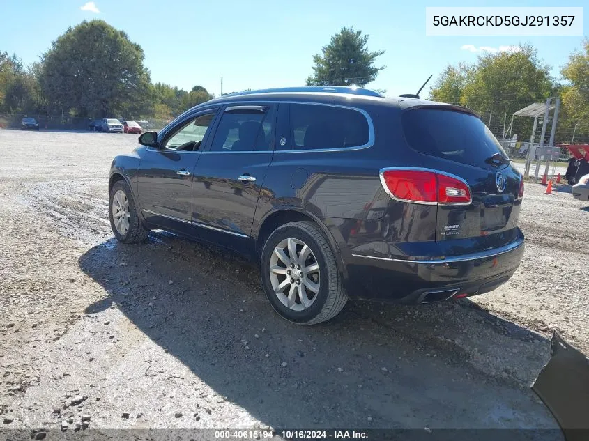 2016 Buick Enclave Premium VIN: 5GAKRCKD5GJ291357 Lot: 40615194