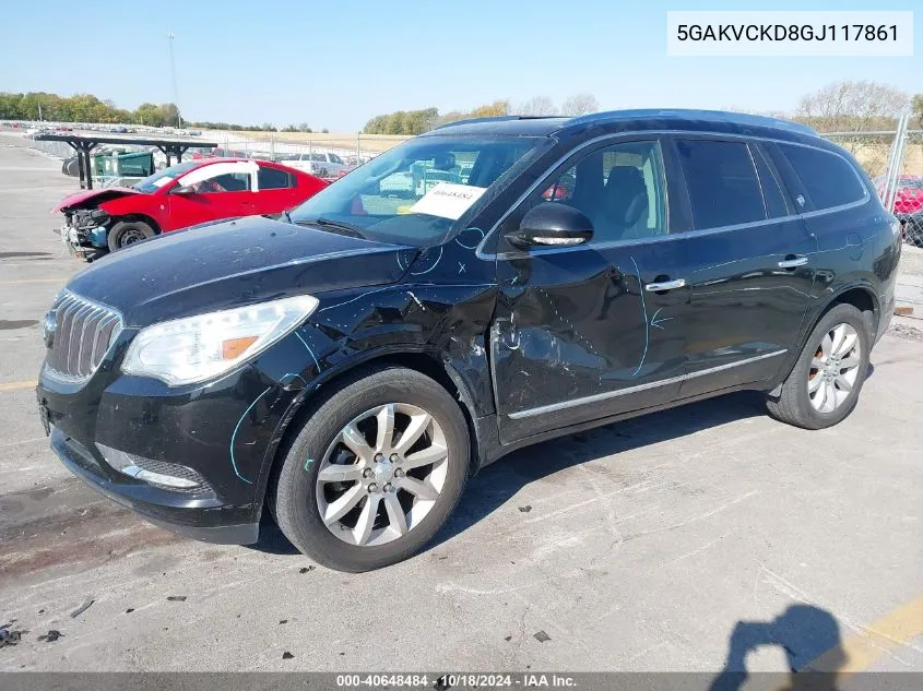 2016 Buick Enclave Premium VIN: 5GAKVCKD8GJ117861 Lot: 40648484