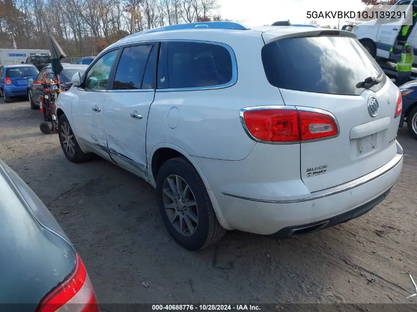 2016 Buick Enclave Leather VIN: 5GAKVBKD1GJ139291 Lot: 40688776